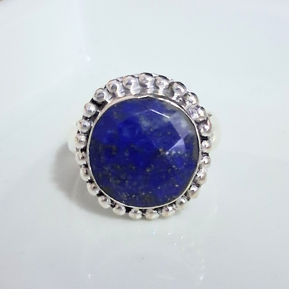 BLUE LAPIS RING SIZE 9 - Picture 3 of 7